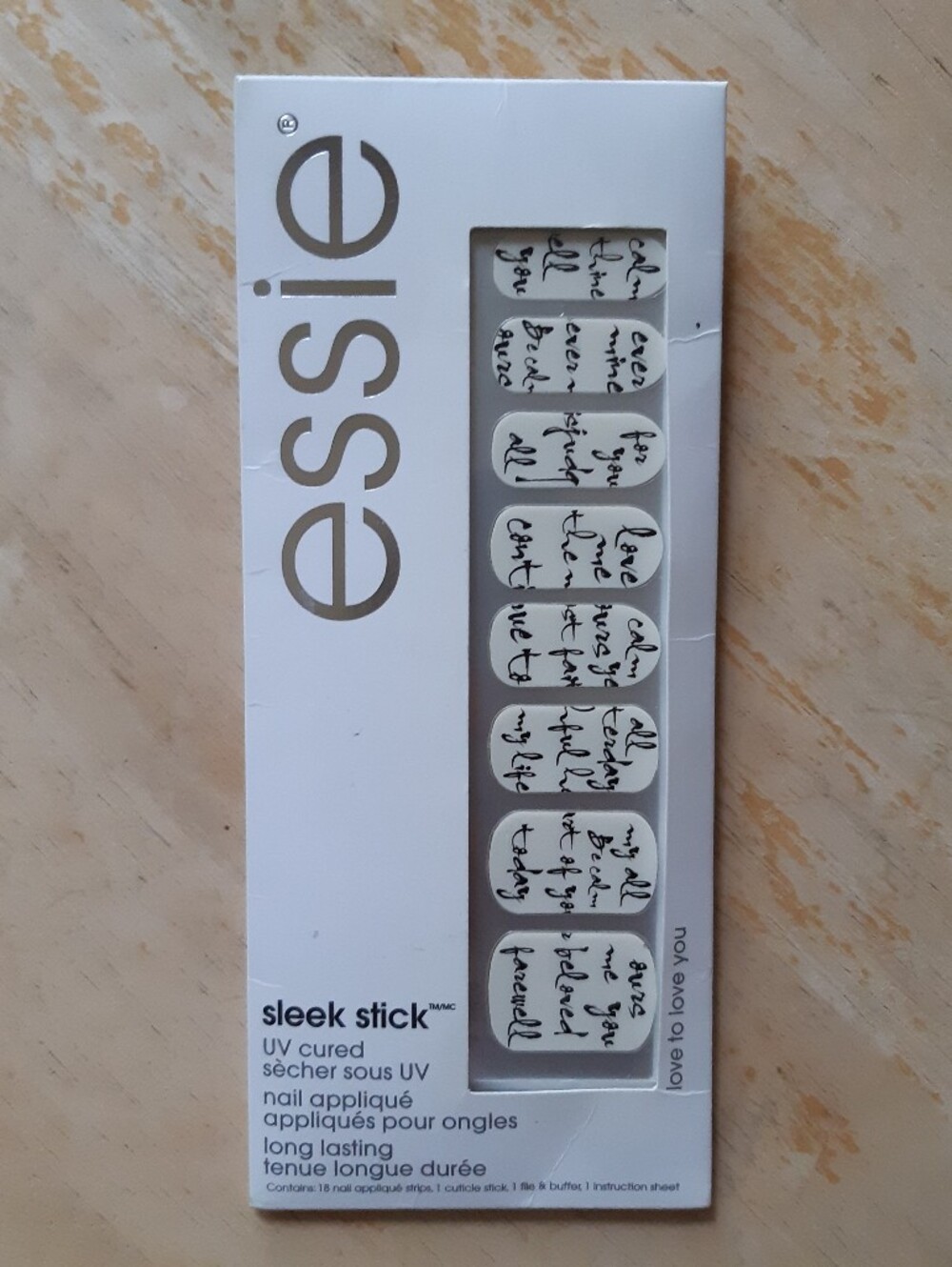 Essie Sleek Stick UV Cured Nail Stickers 'Love to Love You'